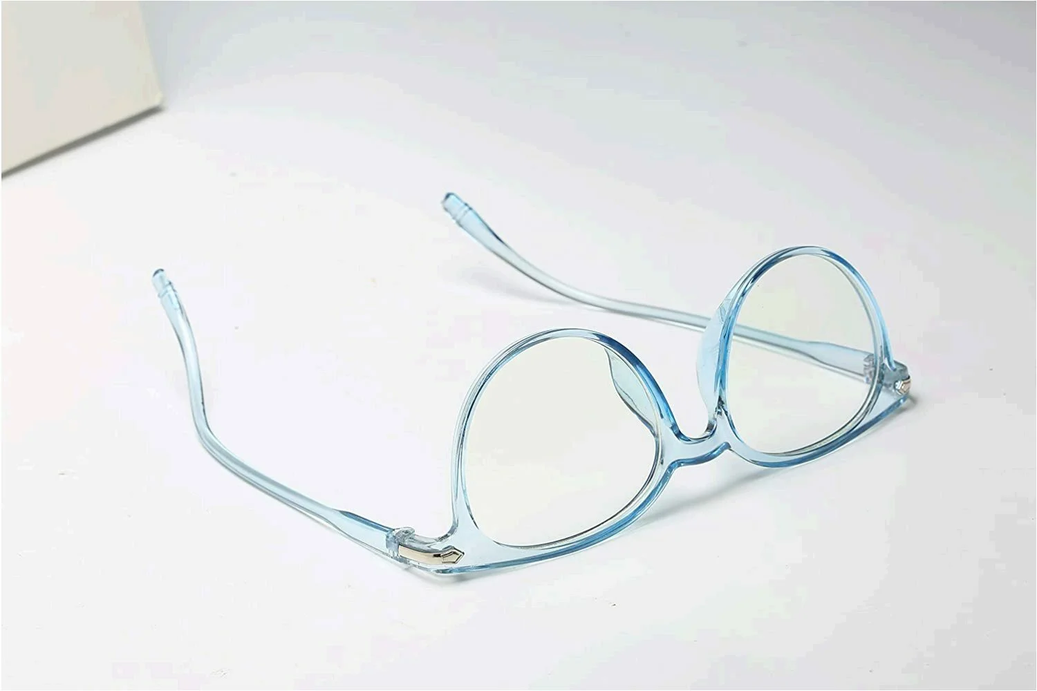 SIPU Unisex Stylish Cat Eye Non-prescription, Transparent Blue, Size normal NO42