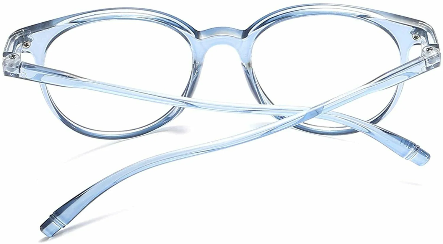 SIPU Unisex Stylish Cat Eye Non-prescription, Transparent Blue, Size normal NO42 4