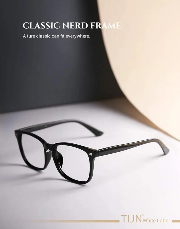 TIJN Uni Stylish Square Non-Prescription Eyeglasses Glasses Clear Lens Women Men 2